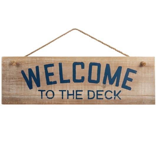 Welcome to the Deck Wood Wall Hanging
